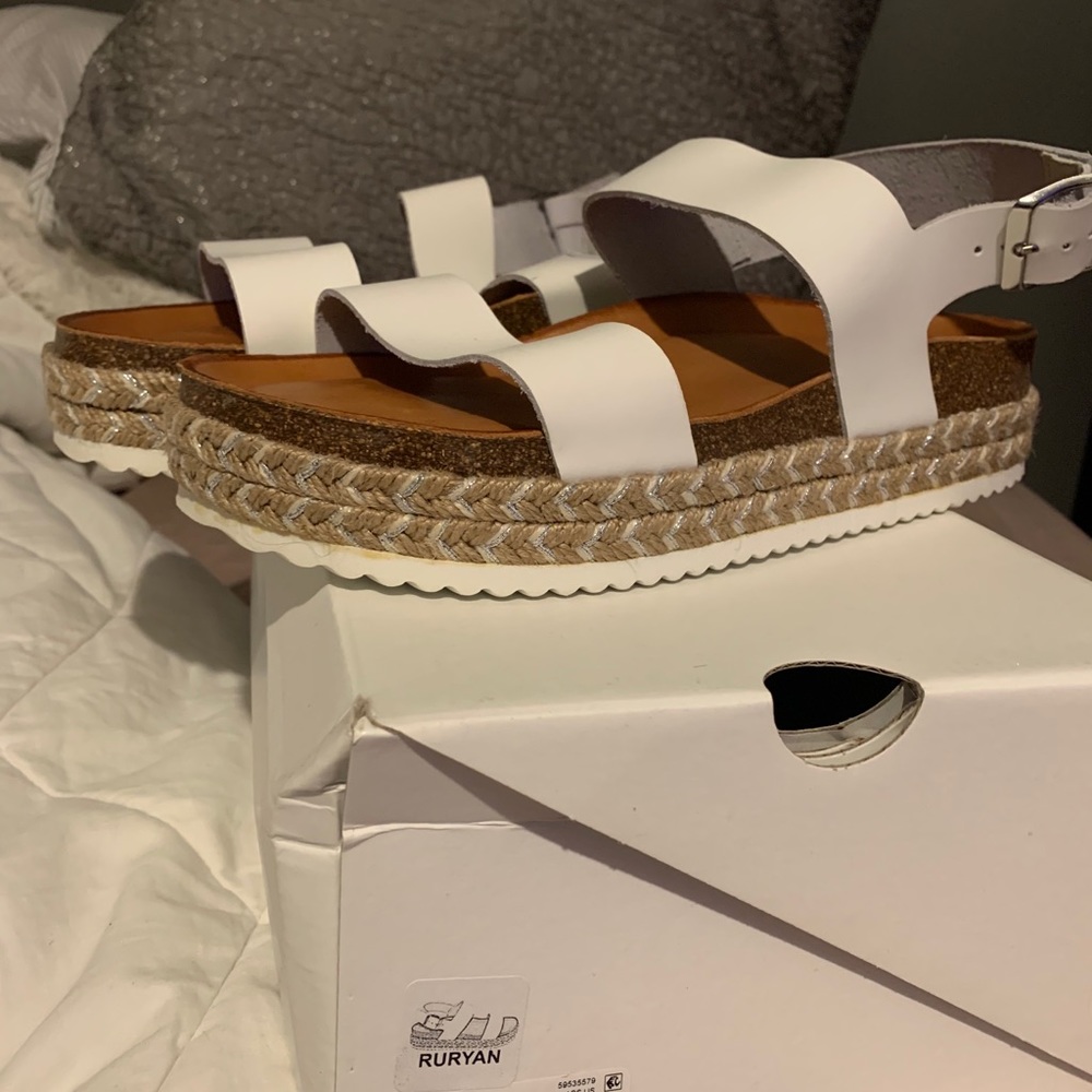 Flat form aldo ruryan sandals. New with box